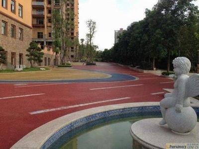 廣東云浮生態環保透水地坪與彩色壓?；炷谅访娌牧显诰坝^工程中的應用